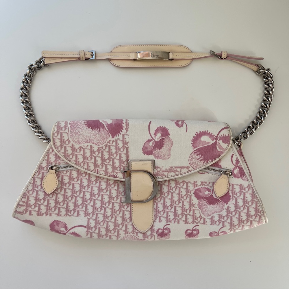 DIOR Pink Cherry Blossom Shoulder Bag / DIOR Pink Floral Shoulder Bag